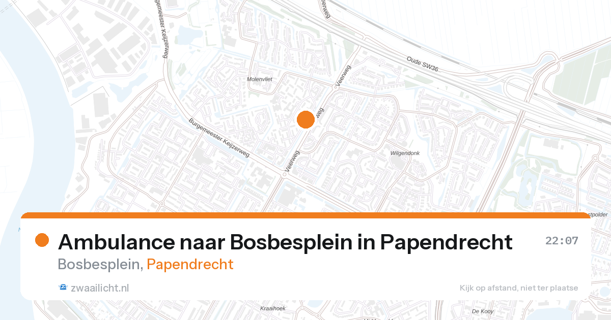 Ambulance naar Bosbesplein in Papendrecht — 27 aug 2026
