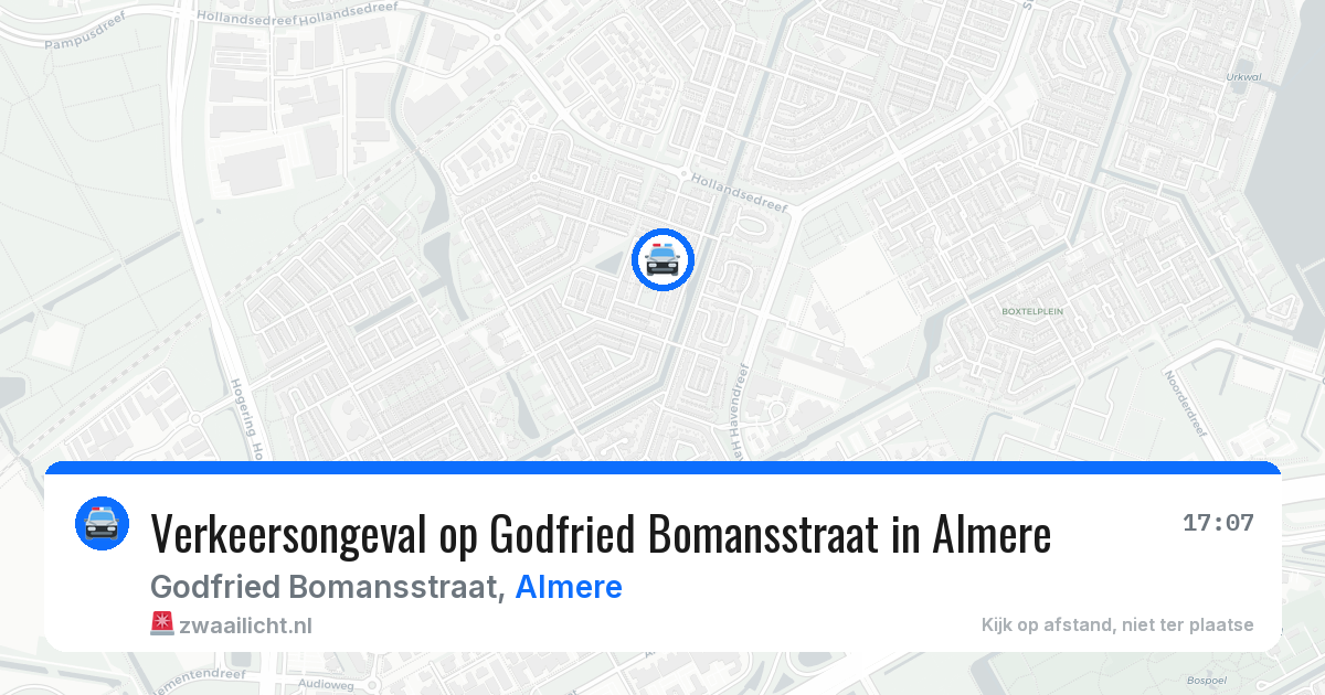Verkeersongeval op Godfried Bomansstraat in Almere — 14 jun 2026