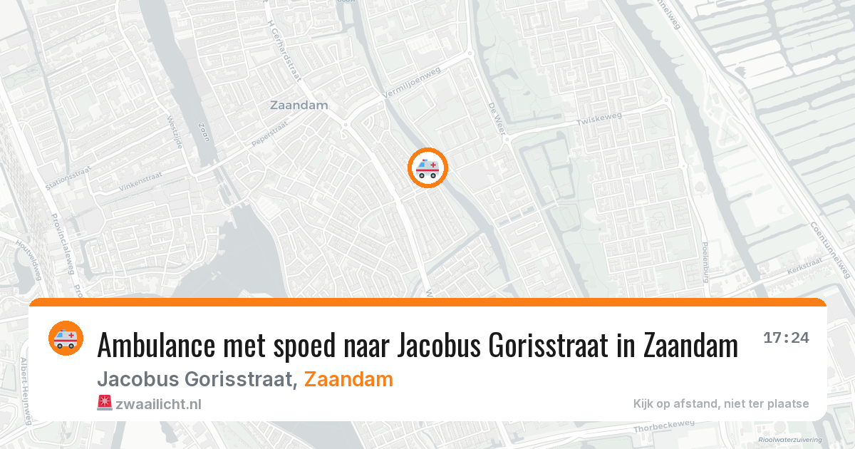 Ambulance met spoed naar Jacobus Gorisstraat in Zaandam — 11 apr 2026