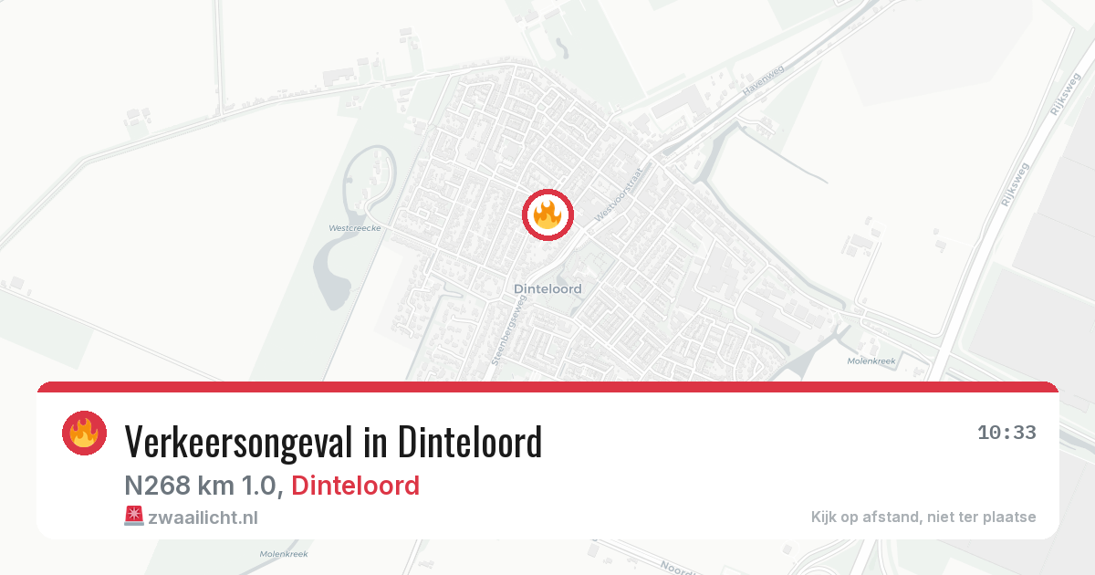 Verkeersongeval in Dinteloord — 14 jun 2026