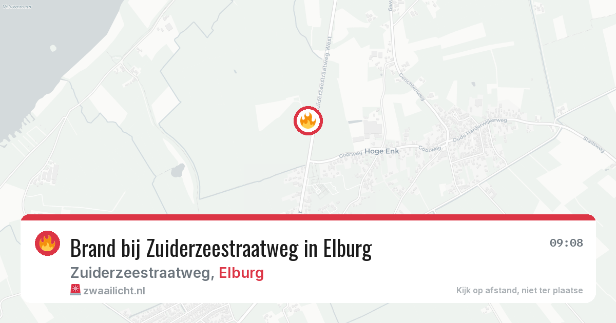 Brand bij Zuiderzeestraatweg in Elburg — 28 jun 2026