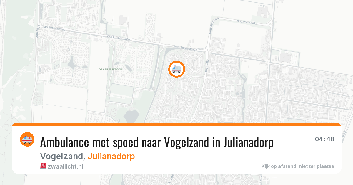 Ambulance met spoed naar Vogelzand in Julianadorp — 16 apr 2026