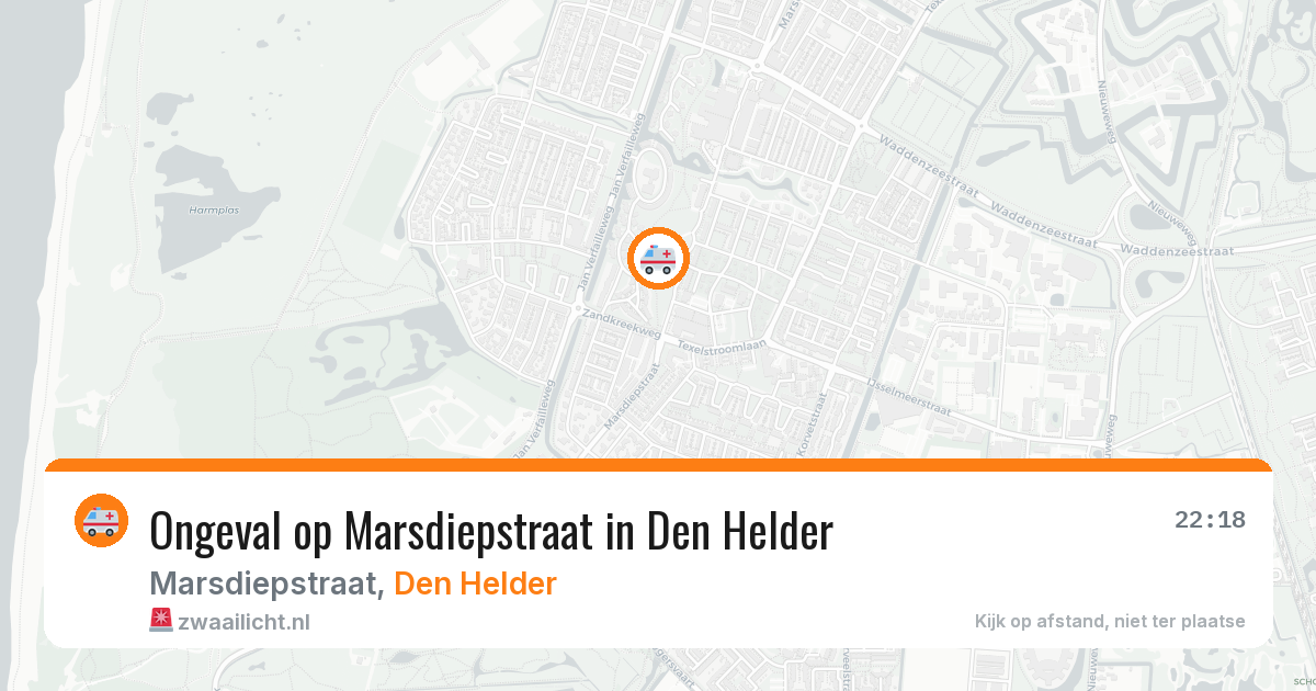 Ongeval op Marsdiepstraat in Den Helder — 17 mrt 2026
