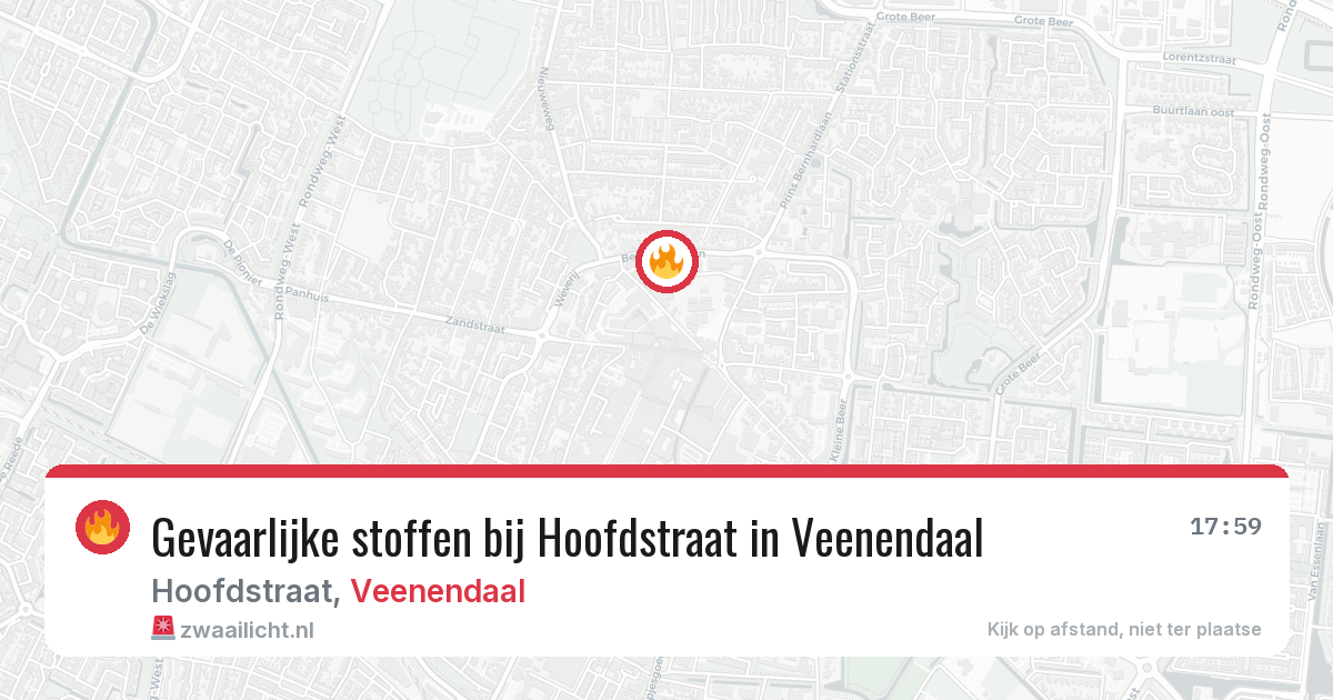Gevaarlijke stoffen bij Hoofdstraat in Veenendaal — 15 jun 2026