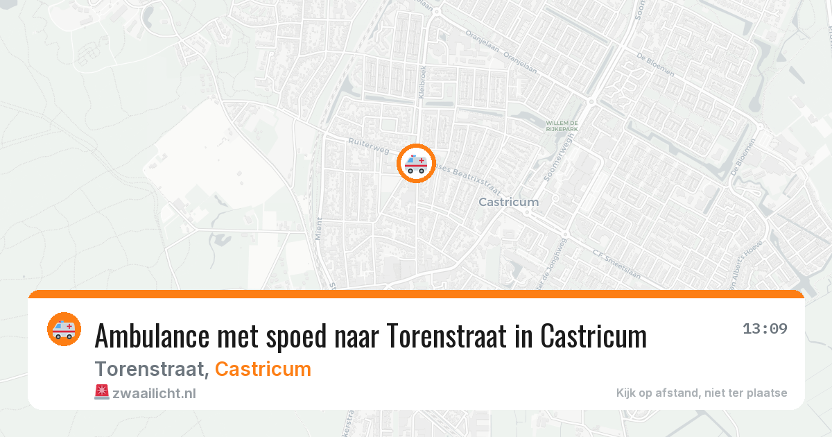Ambulance met spoed naar Torenstraat in Castricum — 2 jul 2026