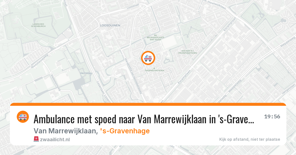Ambulance met spoed naar Van Marrewijklaan in 's-Gravenhage — 27 jun 2026