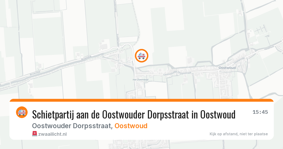 Schietpartij aan de Oostwouder Dorpsstraat in Oostwoud — 28 jul 2026