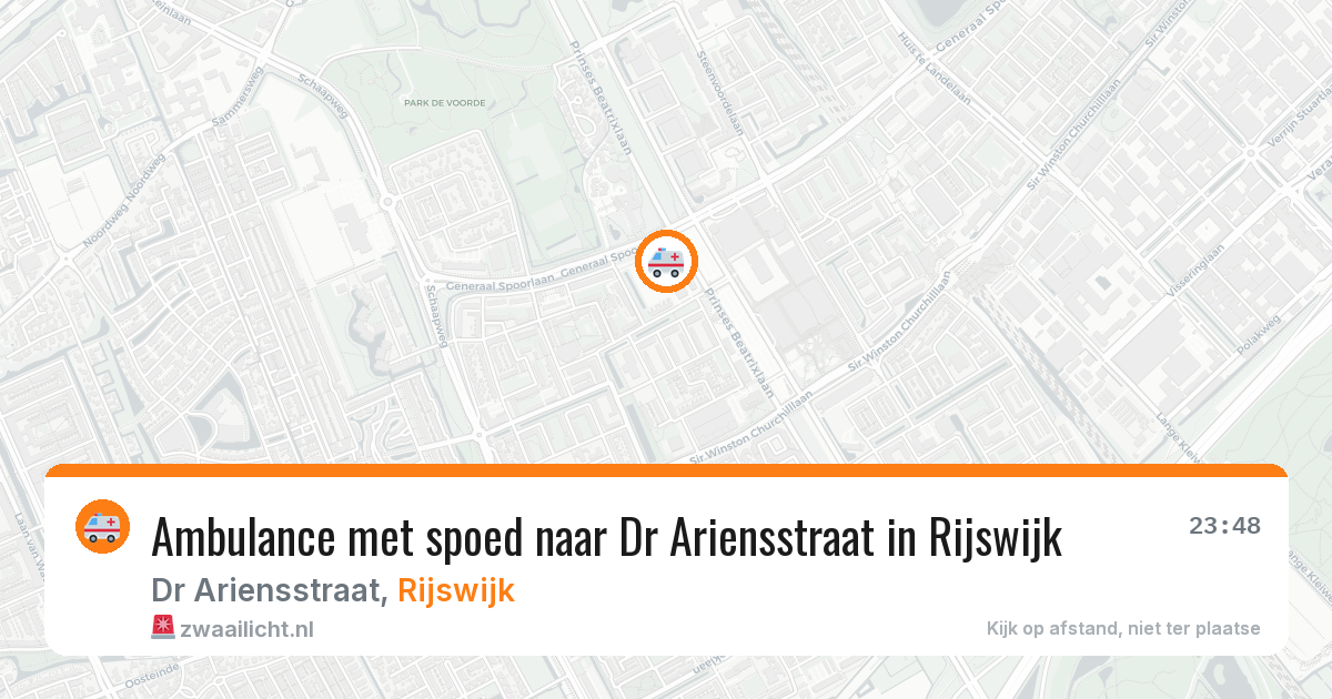 Ambulance met spoed naar Dr Ariensstraat in Rijswijk — 10 apr 2026
