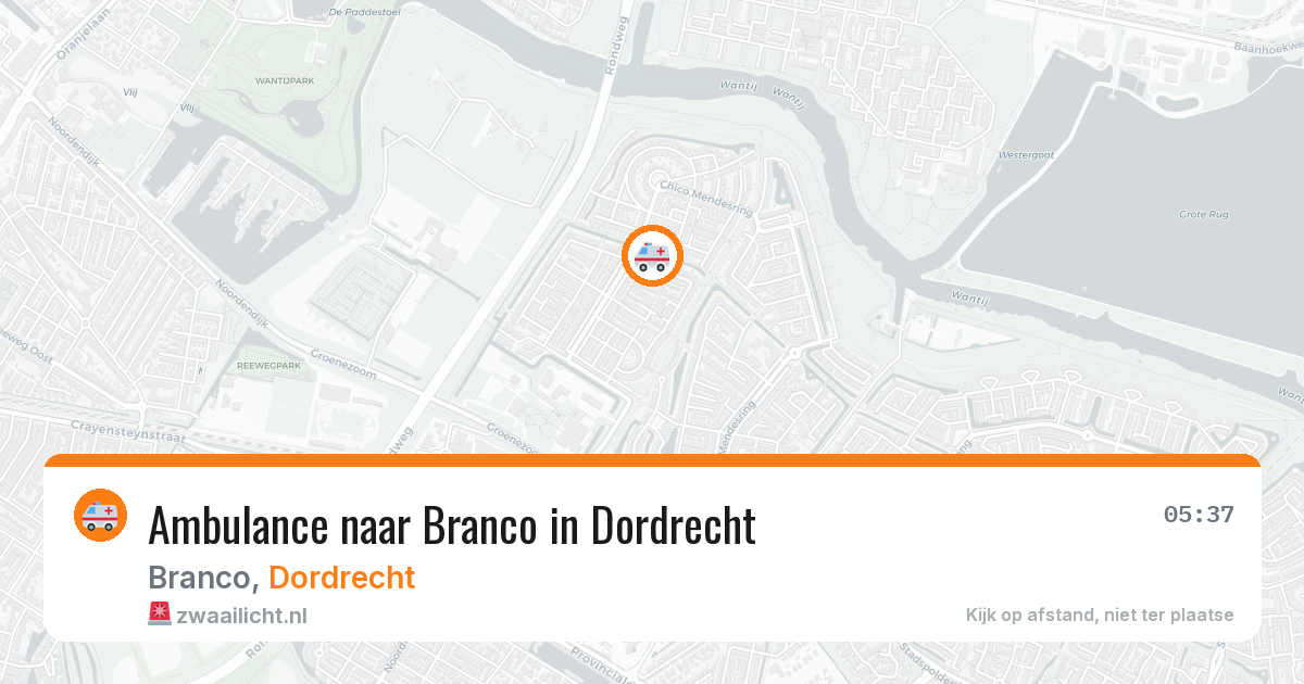 Ambulance naar Branco in Dordrecht — 9 apr 2026