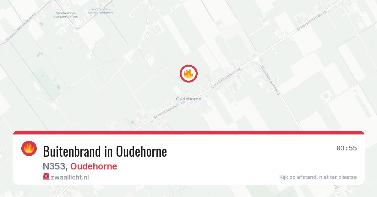 Buitenbrand in Oudehorne — 21 jun 2026