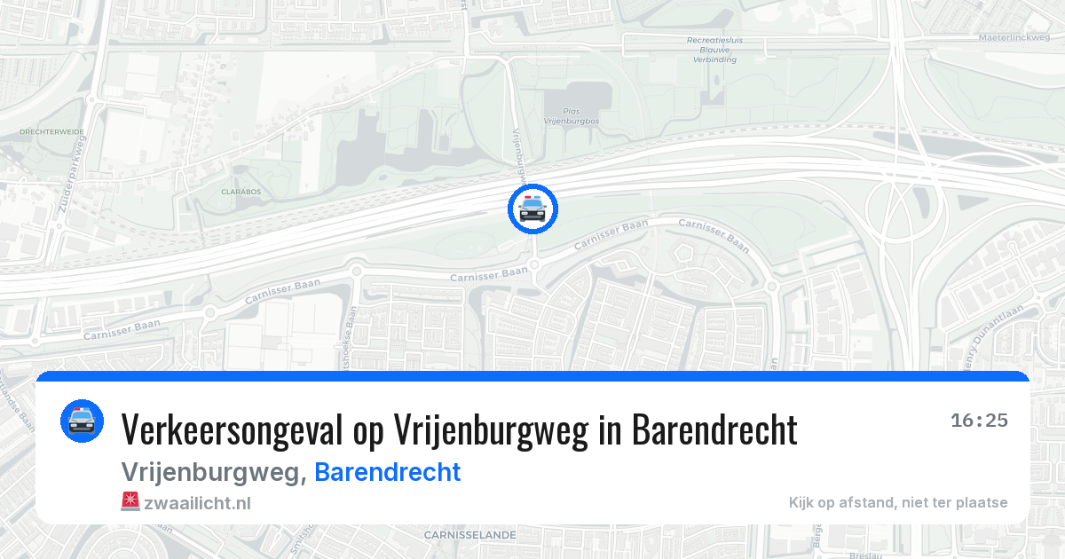 Verkeersongeval op Vrijenburgweg in Barendrecht — 13 mei 2026