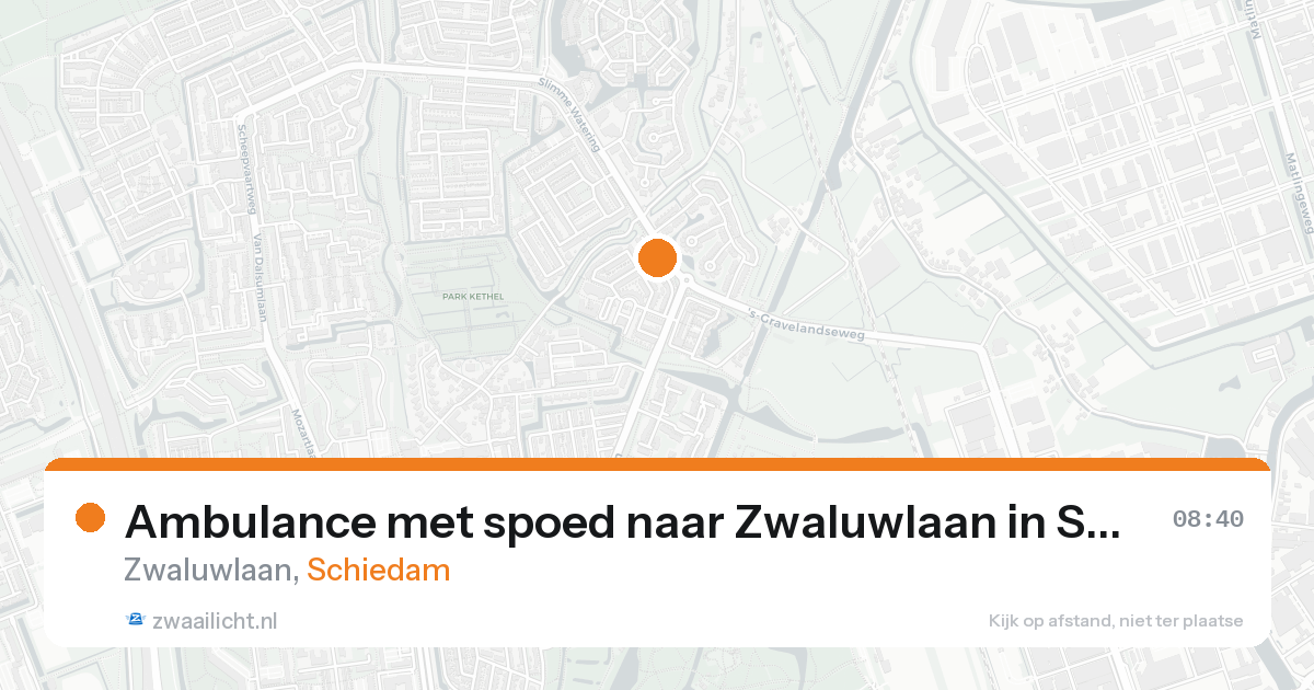 Ambulance met spoed naar Zwaluwlaan in Schiedam — 8 jul 2026