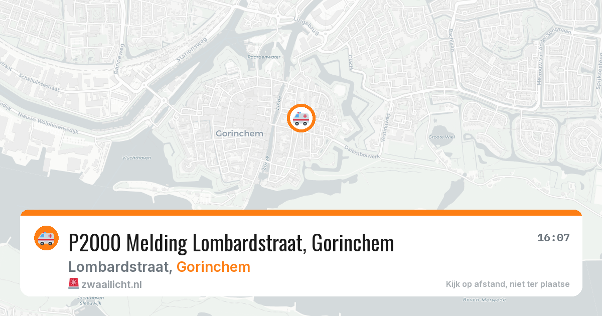 P2000 Melding Lombardstraat, Gorinchem — 27 feb 2026