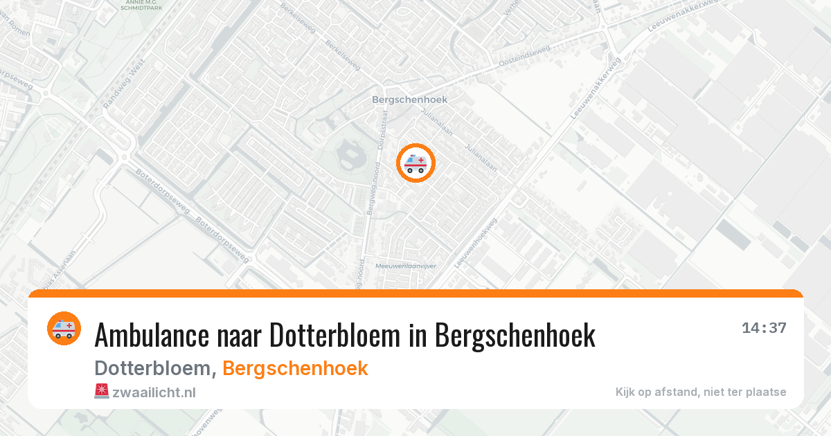 Ambulance naar Dotterbloem in Bergschenhoek — 12 aug 2026