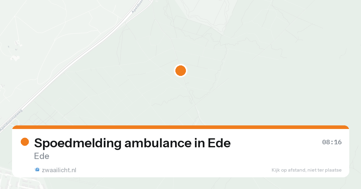 Spoedmelding ambulance in Ede — 15 aug 2026