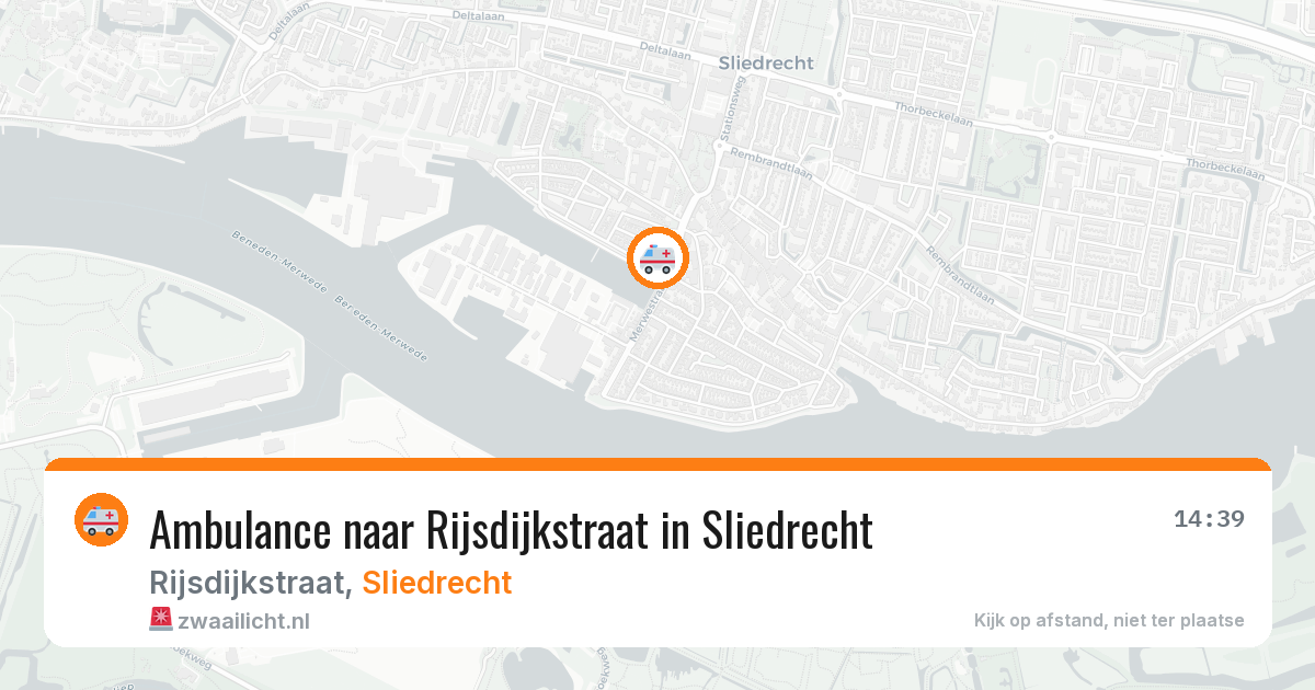 Ambulance naar Rijsdijkstraat in Sliedrecht — 17 mrt 2026