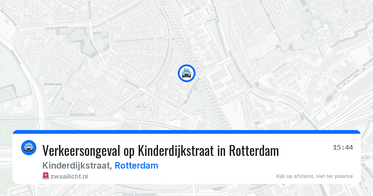 Verkeersongeval op Kinderdijkstraat in Rotterdam — 26 mei 2026