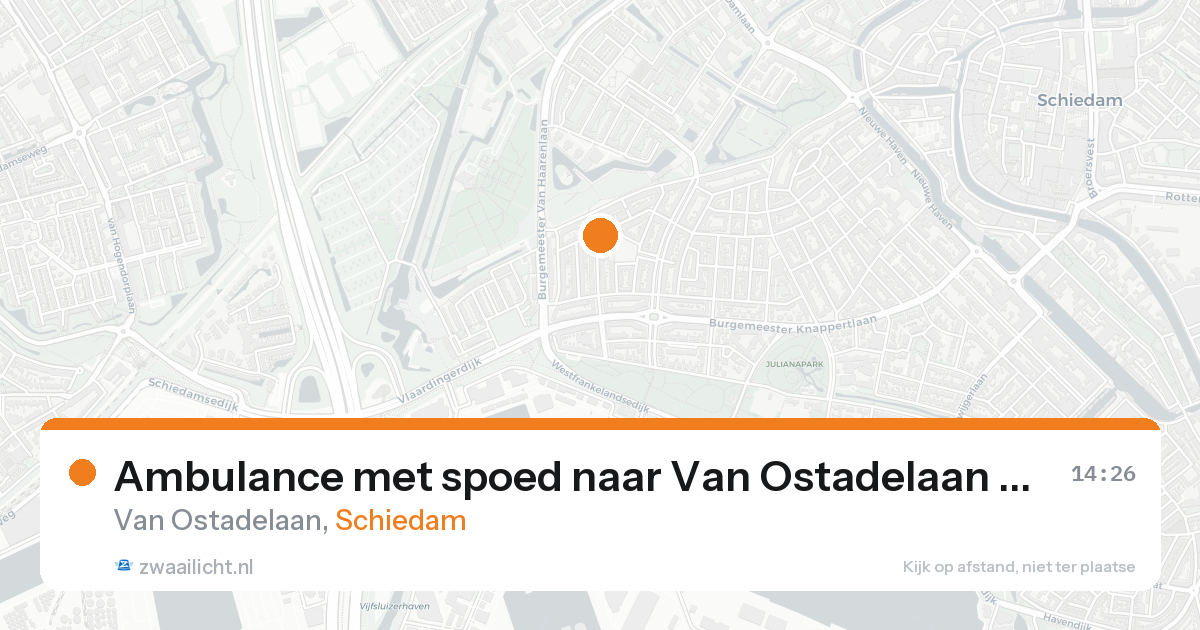 Ambulance met spoed naar Van Ostadelaan in Schiedam — 30 jan 2026