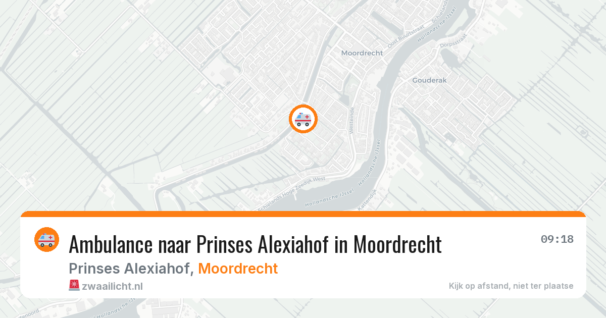 Ambulance naar Prinses Alexiahof in Moordrecht — 13 aug 2026