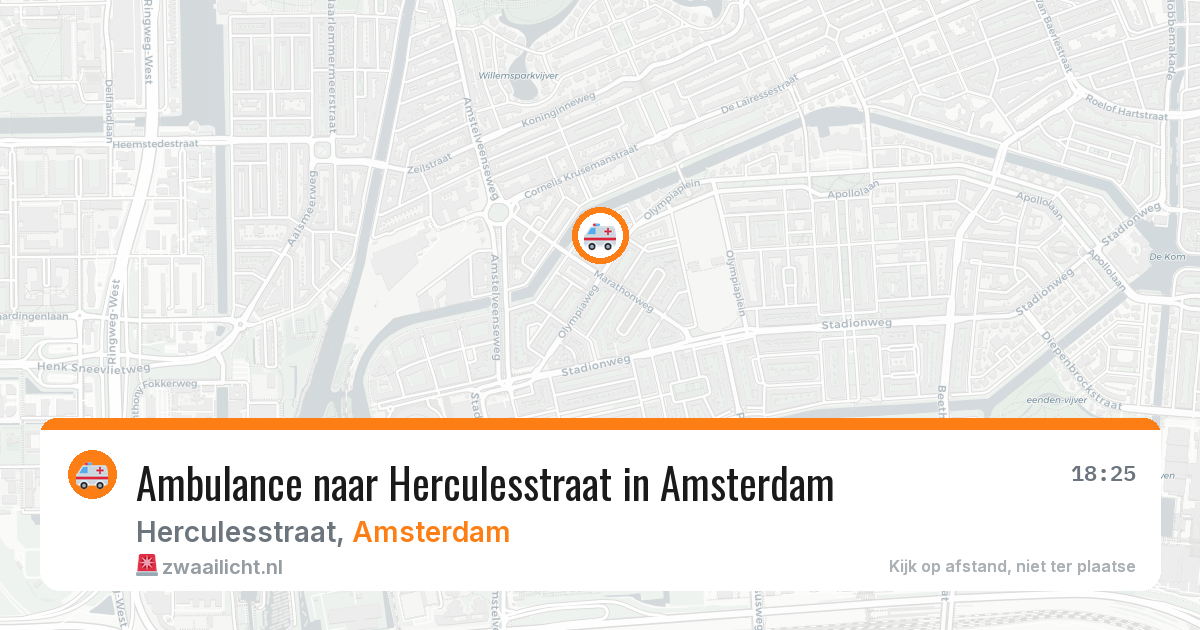 Ambulance naar Herculesstraat in Amsterdam — 9 aug 2026