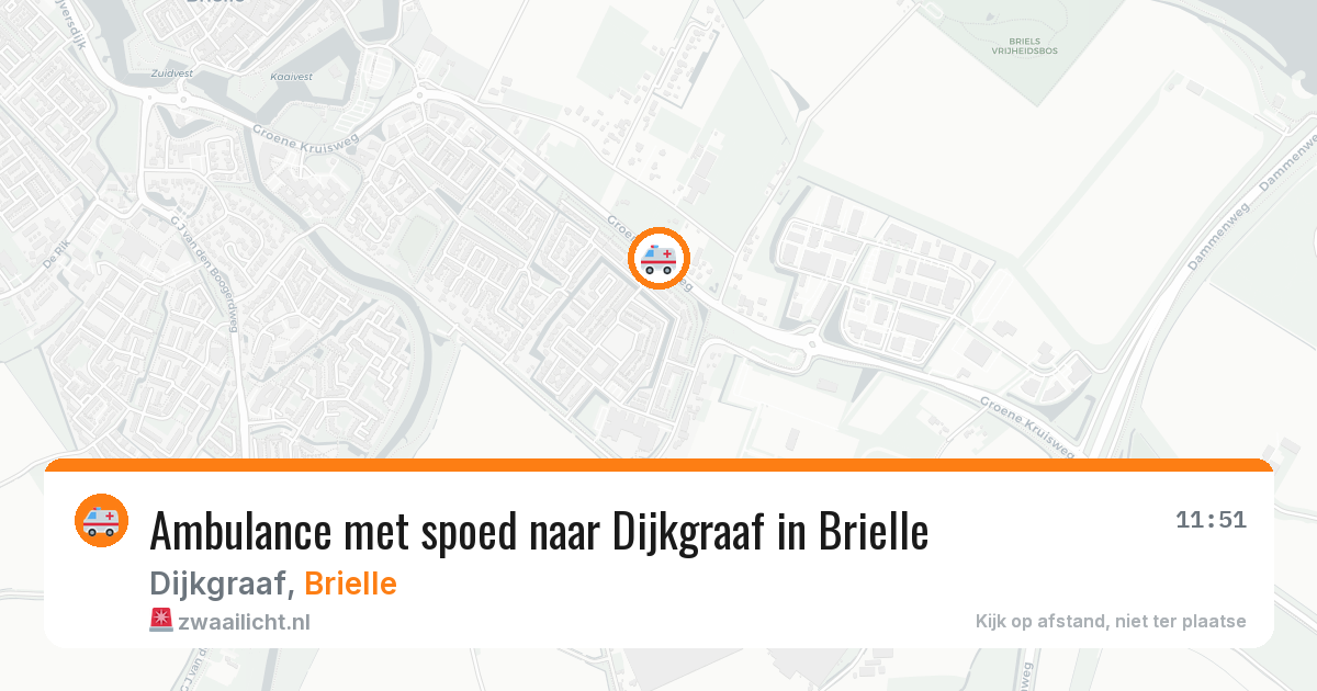 Ambulance met spoed naar Dijkgraaf in Brielle — 26 jul 2026