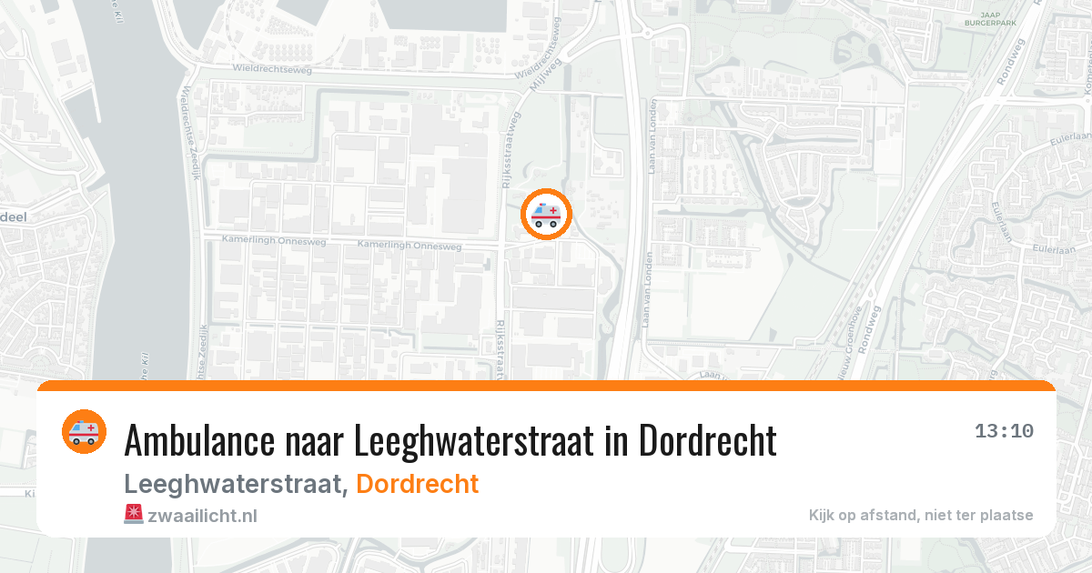 Ambulance naar Leeghwaterstraat in Dordrecht — 27 apr 2026