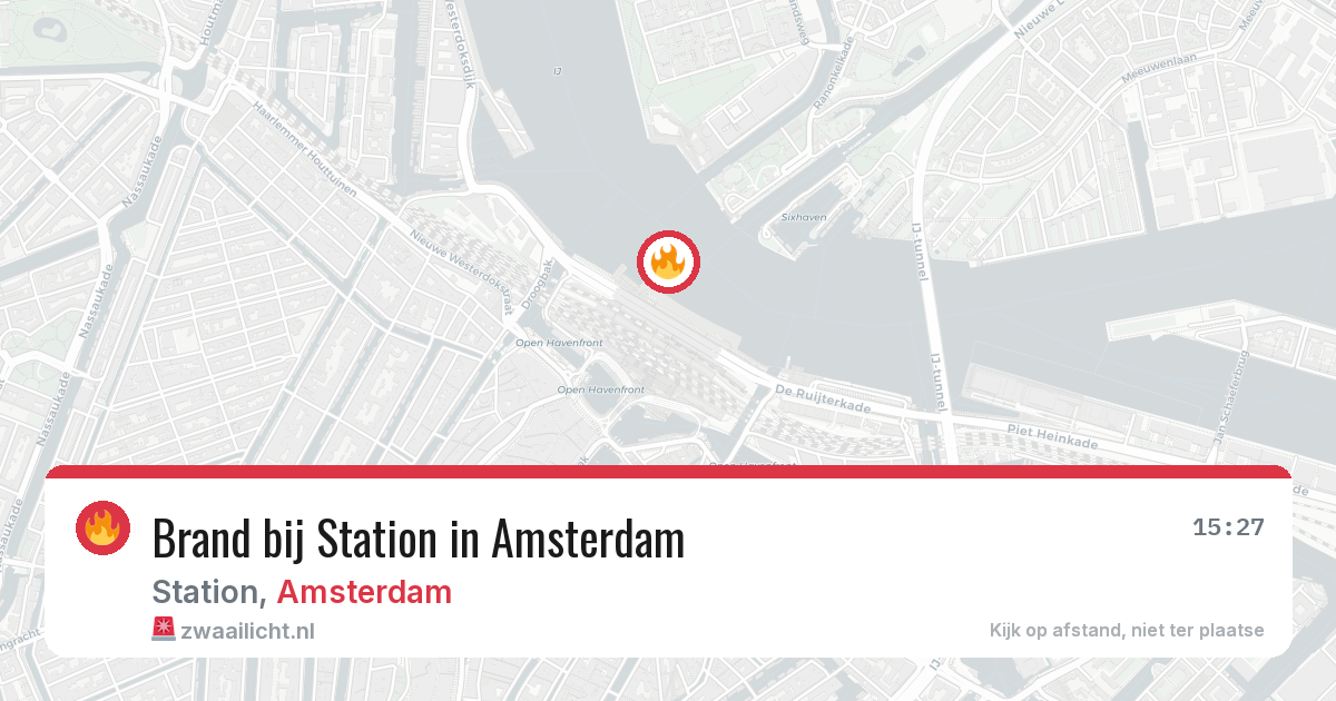Brand bij Station in Amsterdam — 10 jun 2026