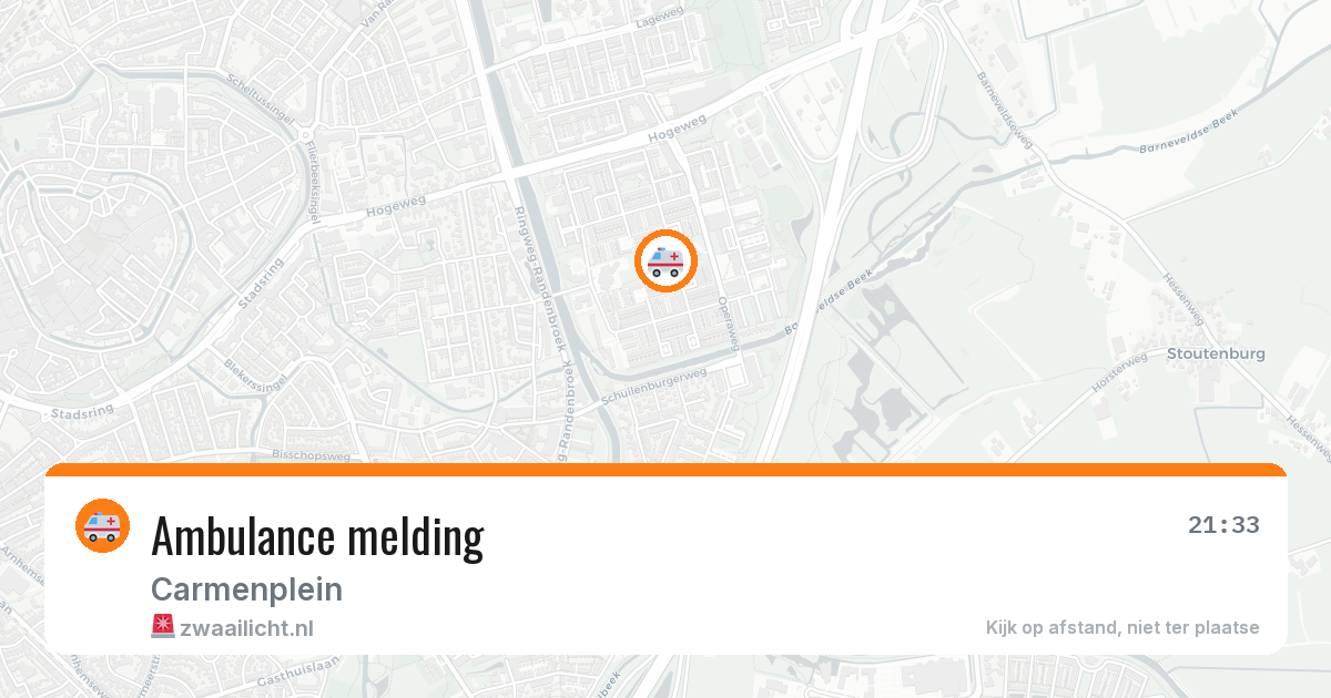 Ambulance melding — 6 jul 2026