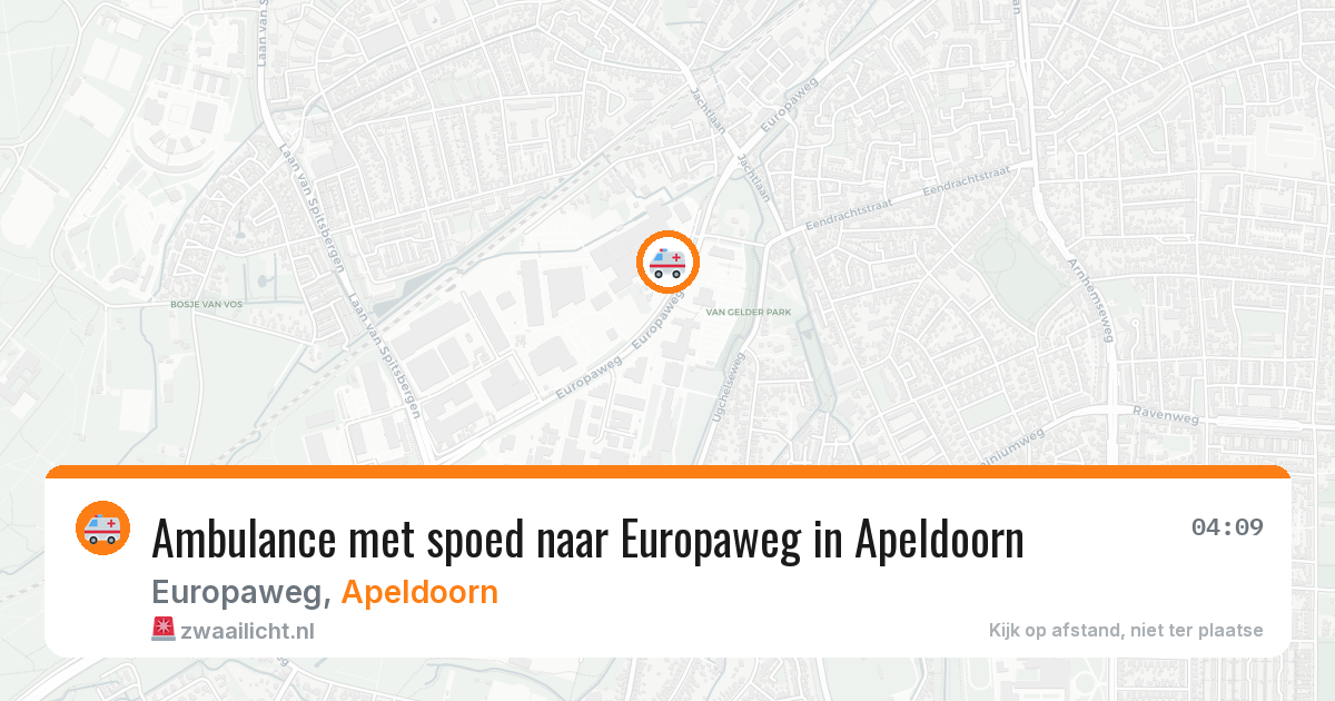 Ambulance met spoed naar Europaweg in Apeldoorn — 26 apr 2026