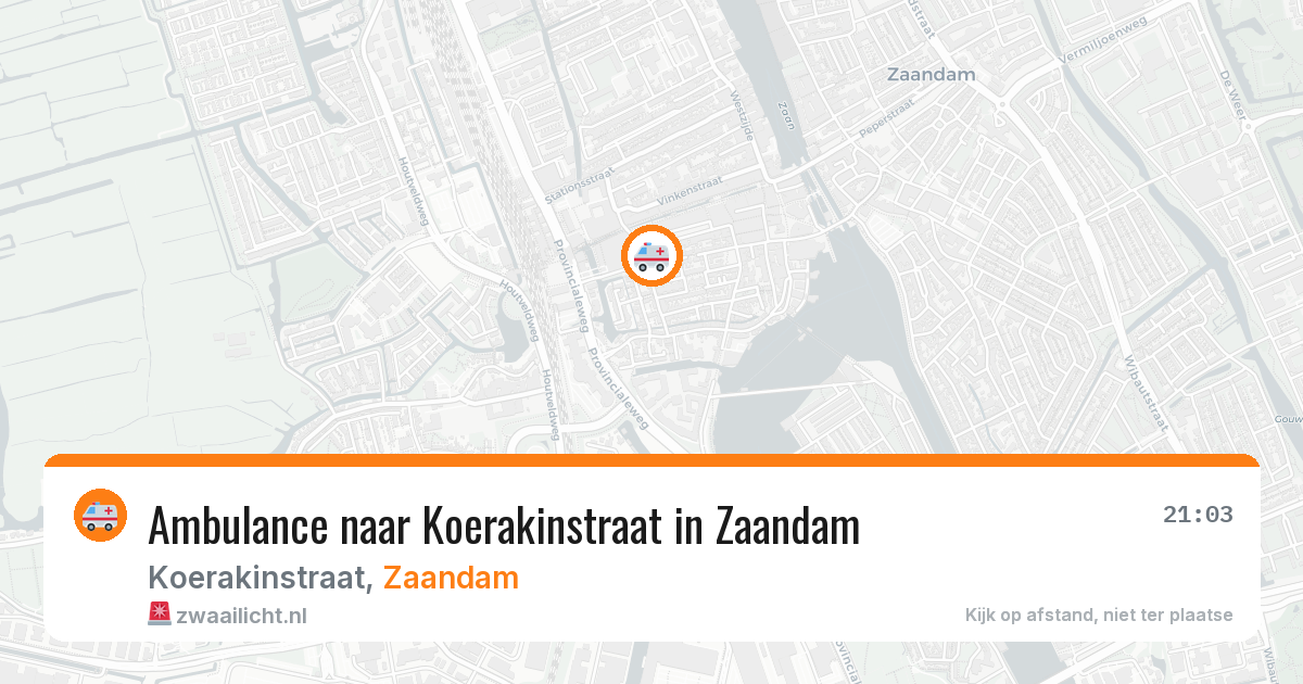 Ambulance naar Koerakinstraat in Zaandam — 8 feb 2026