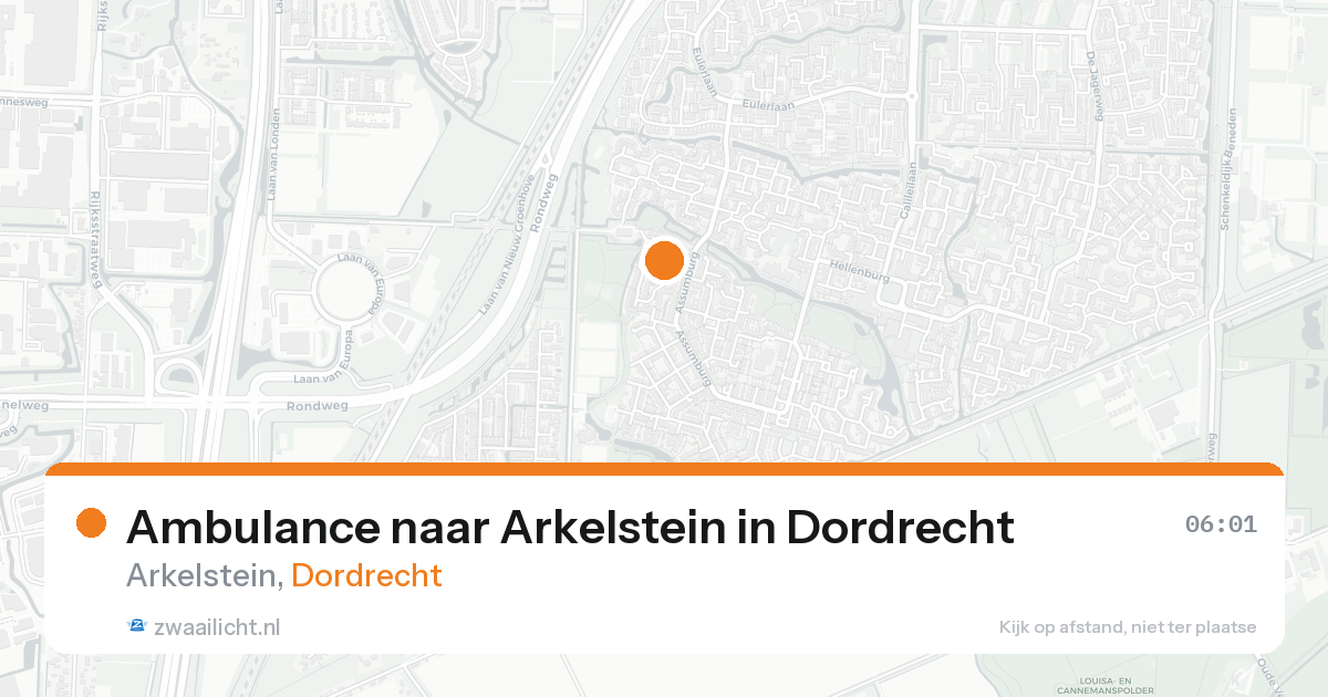 Ambulance naar Arkelstein in Dordrecht — 20 aug 2026