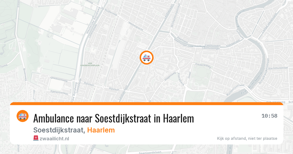 Ambulance naar Soestdijkstraat in Haarlem — 10 aug 2026