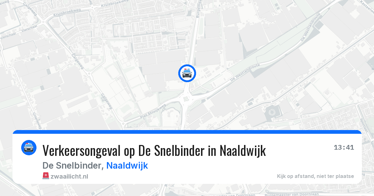 Verkeersongeval op De Snelbinder in Naaldwijk — 12 aug 2026