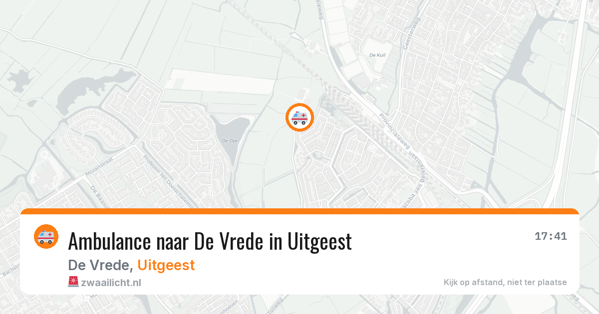 Ambulance naar De Vrede in Uitgeest — 14 jul 2026
