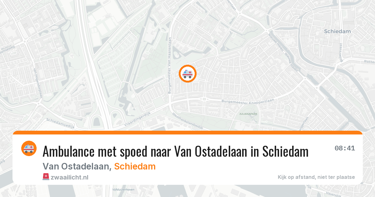 Ambulance met spoed naar Van Ostadelaan in Schiedam — 17 mrt 2026