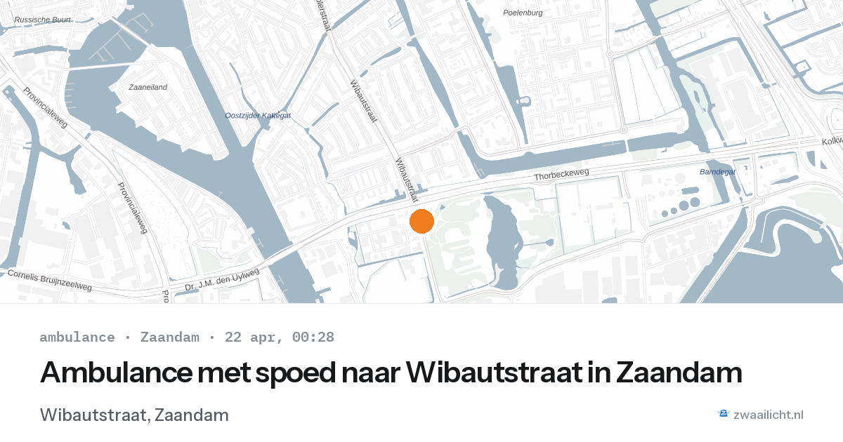 Ambulance met spoed naar Wibautstraat in Zaandam — 21 apr 2026