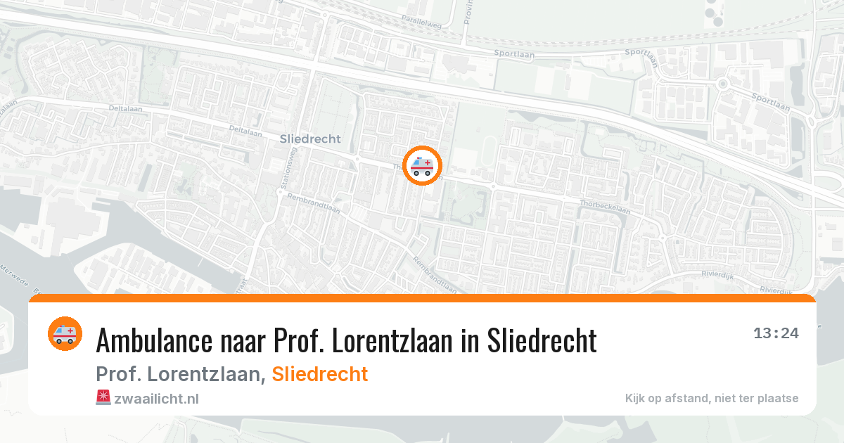 Ambulance naar Prof. Lorentzlaan in Sliedrecht — 11 aug 2026