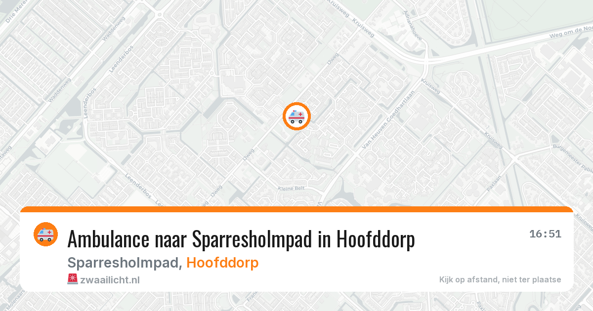 Ambulance naar Sparresholmpad in Hoofddorp — 14 aug 2026