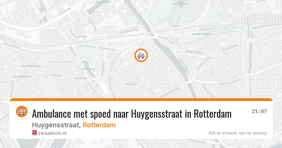 Ambulance met spoed naar Huygensstraat in Rotterdam — 8 feb 2026