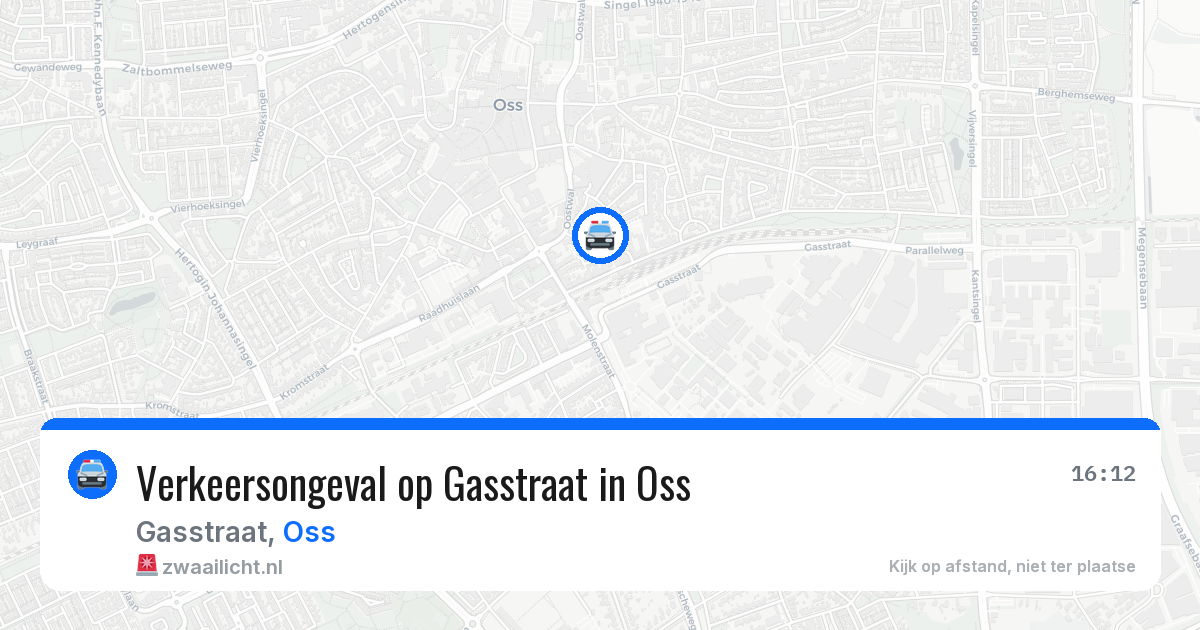 Verkeersongeval op Gasstraat in Oss — 22 jan 2026