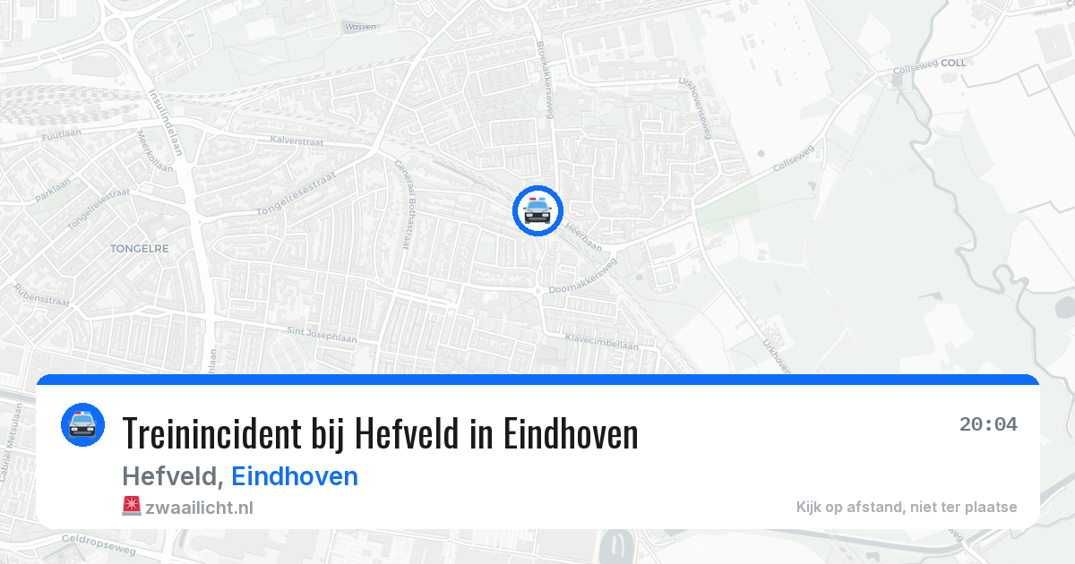 Treinincident bij Hefveld in Eindhoven — 11 jul 2026