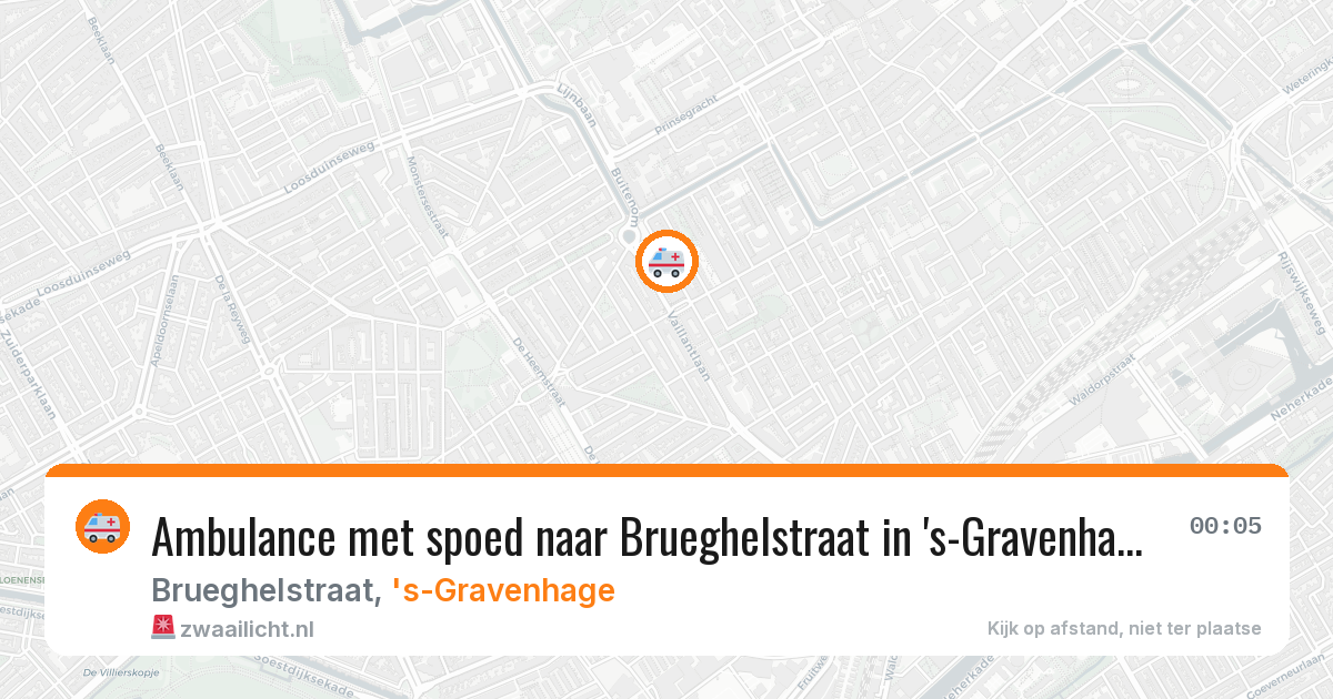 Ambulance met spoed naar Brueghelstraat in 's-Gravenhage — 8 jul 2026