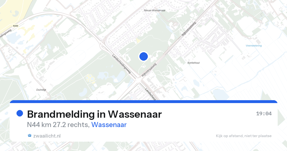 Brandmelding in Wassenaar — 28 aug 2026
