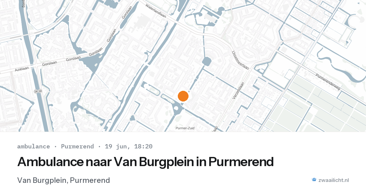 Ambulance naar Van Burgplein in Purmerend — 19 jun 2026