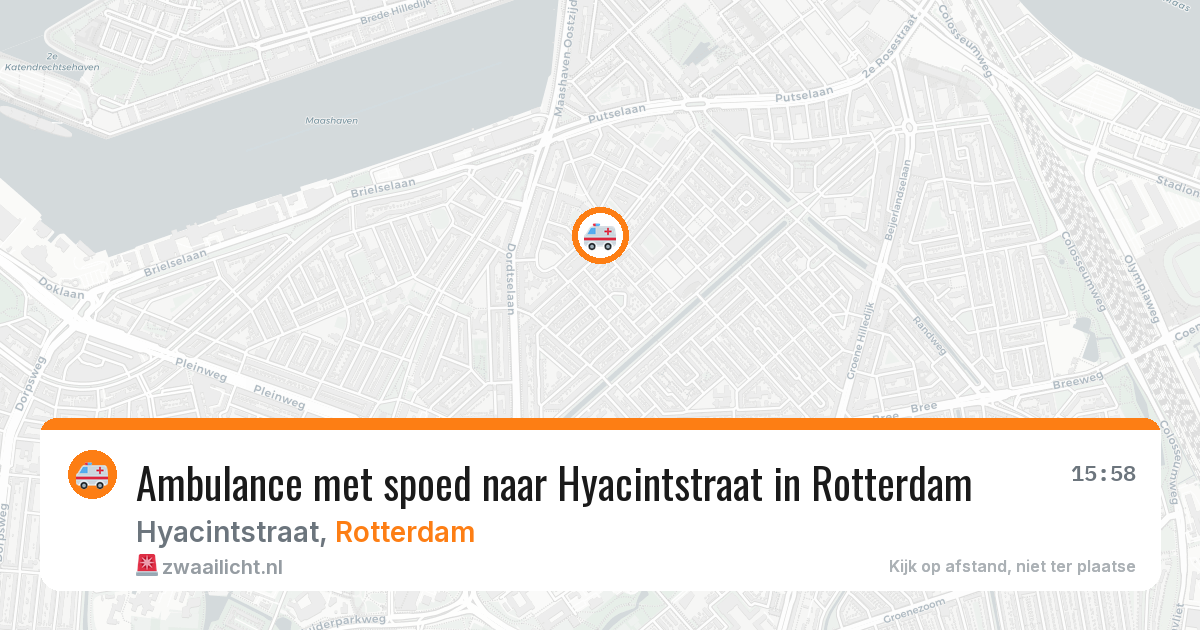 Ambulance met spoed naar Hyacintstraat in Rotterdam — 3 aug 2026