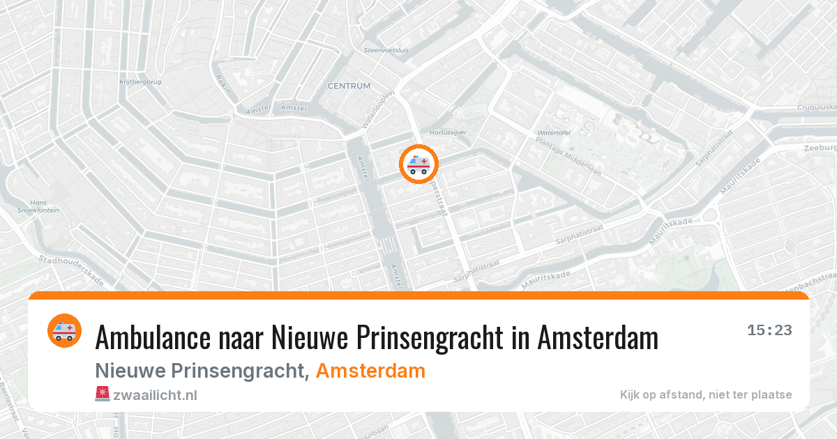 Ambulance naar Nieuwe Prinsengracht in Amsterdam — 20 apr 2026