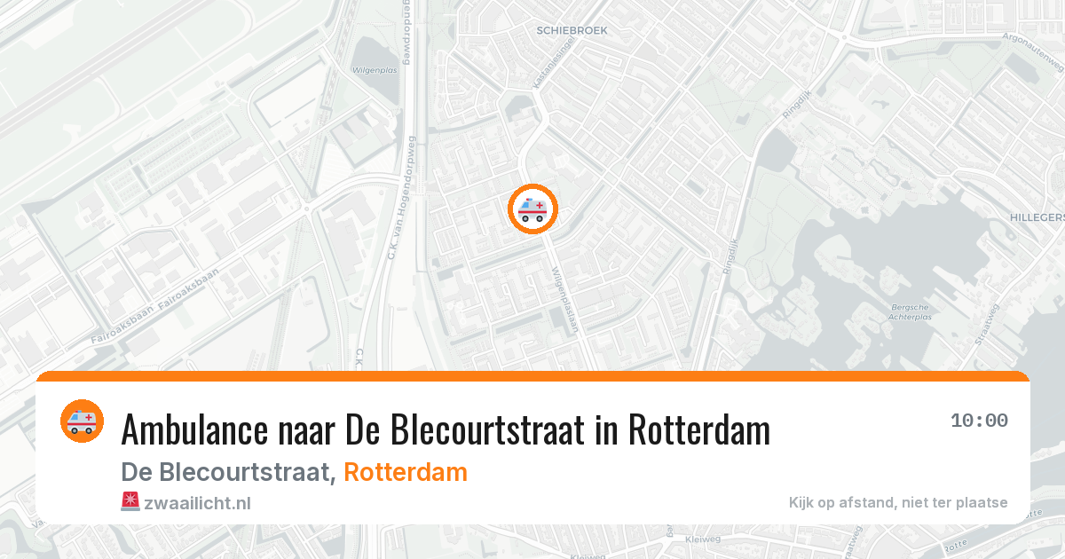 Ambulance naar De Blecourtstraat in Rotterdam — 22 mei 2026