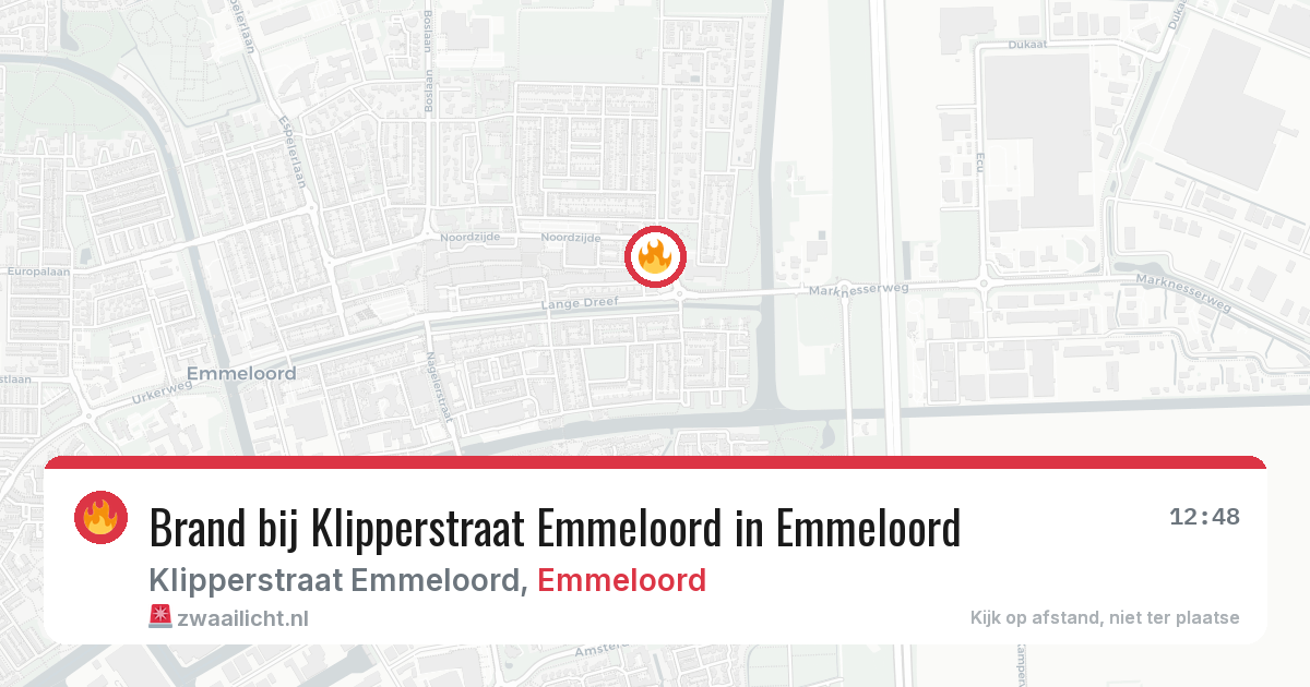 Brand bij Klipperstraat Emmeloord in Emmeloord — 9 mei 2026