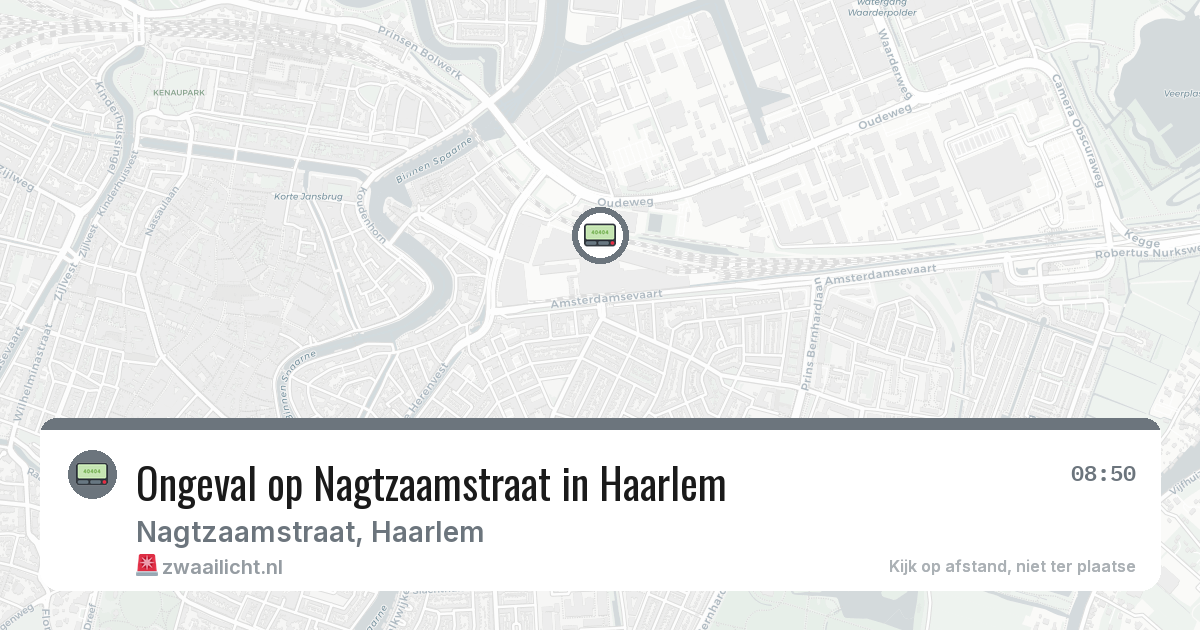 Ongeval op Nagtzaamstraat in Haarlem — 13 mrt 2026