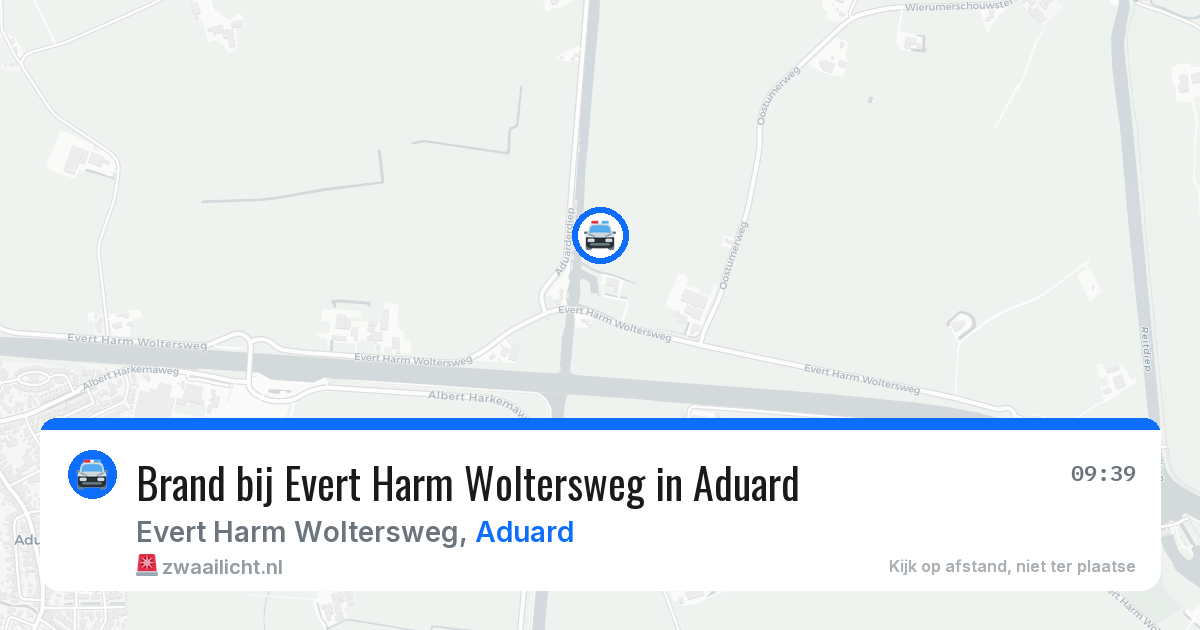 Brand bij Evert Harm Woltersweg in Aduard — 17 jun 2026
